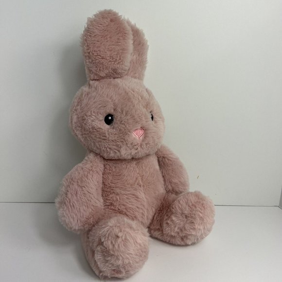 Spark Create Imagine Plush Bunny Rabbit Bell Rattle Crinkle Ears Pink 14" Easter - Picture 3 of 12